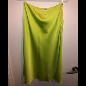 Hello Heart Neon Green Slip Skirt